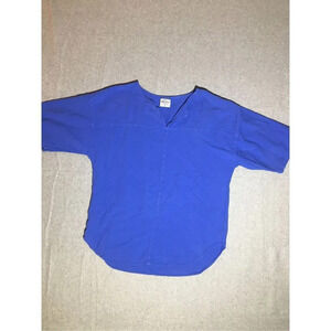 Womens Vintage Cottonseed Blouse Size Small 100% cotton Blue Made in USA